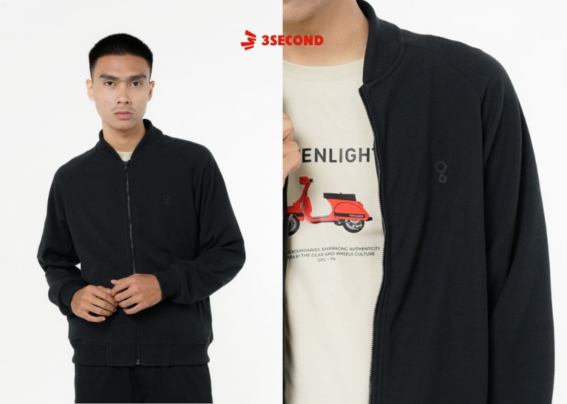 Jaket Bomber Hitam Pria